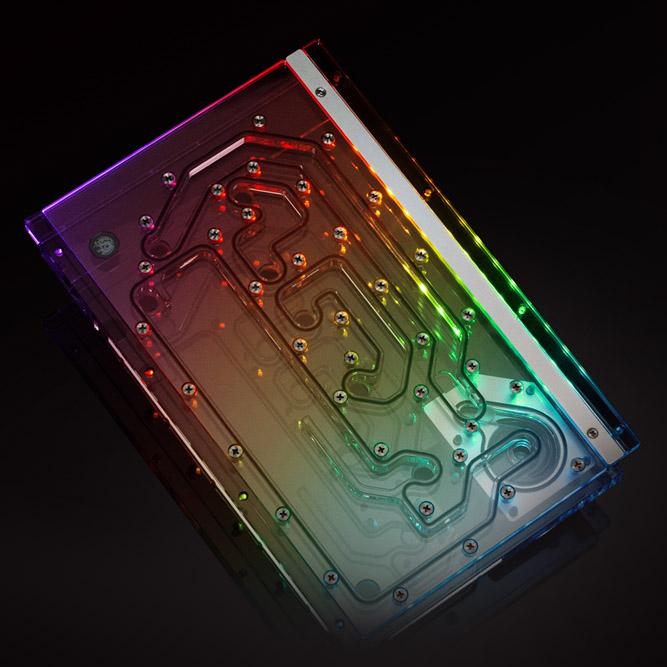 Actual product image Bitspower Sedna O11DS Distroplate for LIAN LI O11 Dynamic Mini, ARGB