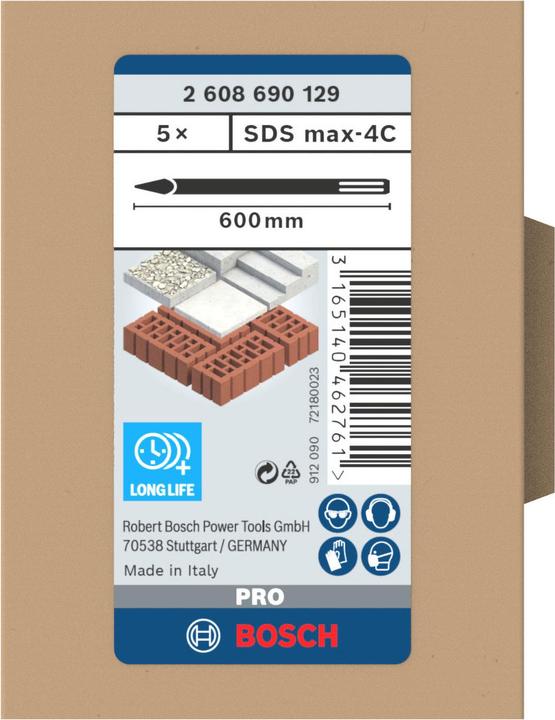 Produktbild Bosch Professional Zubehör PRO SDS max-4C Spitzmeissel-Set, 600 mm (600 mm)