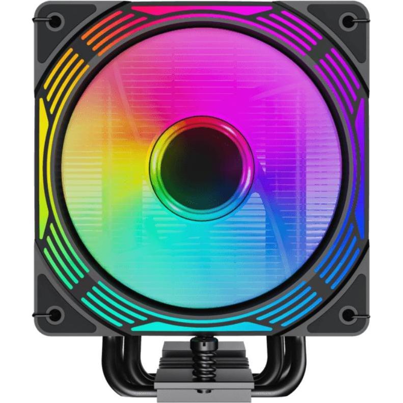 GameMax Ventilateur processeur Ice force ARGB (Noir) (153 mm), Dissipatore CPU, Multicolore, Nero