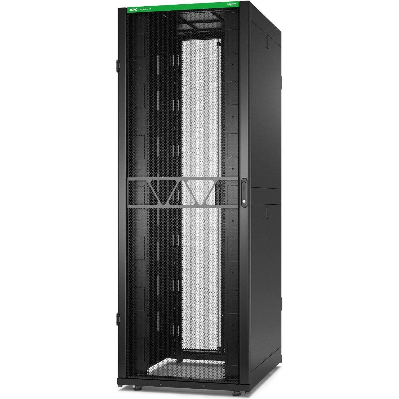 APC NetShelter SX Server Rack Gen 2 48U 2258H x 800W x 1070D mm w/ Sides Black (48 HE, 19 Zoll Rack), Serverschrank, Sch...