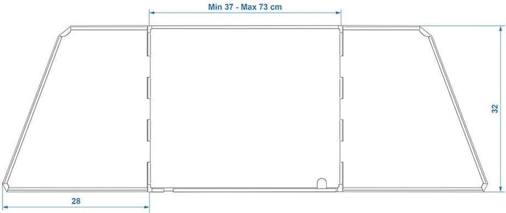Image du produit ProPlus Pare-vent pour cuisinier 3 pièces acier pliable + extensible