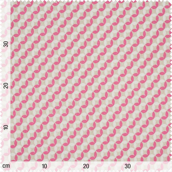 Produktbild VBS Motiv-Stoff Leinenoptik "Blätterkreise", 140 cm breit, Meterware