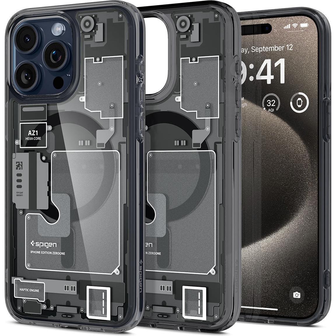 Spigen Ultra Hybrid MAG (Apple iPhone 15 Pro Max), Smartphone Hülle, Transparent