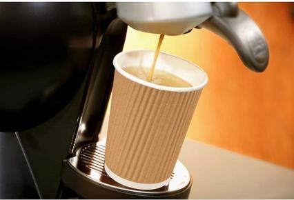 Produktbild Papstar Papp-Trinkbecher "pure" Ripple Wall, 0,3 l, beige (10 x)