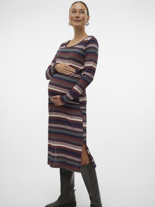 Immagine prodotto Mamalicious Abito midi con scollo rotondo dalla vestibilità regolare (M)