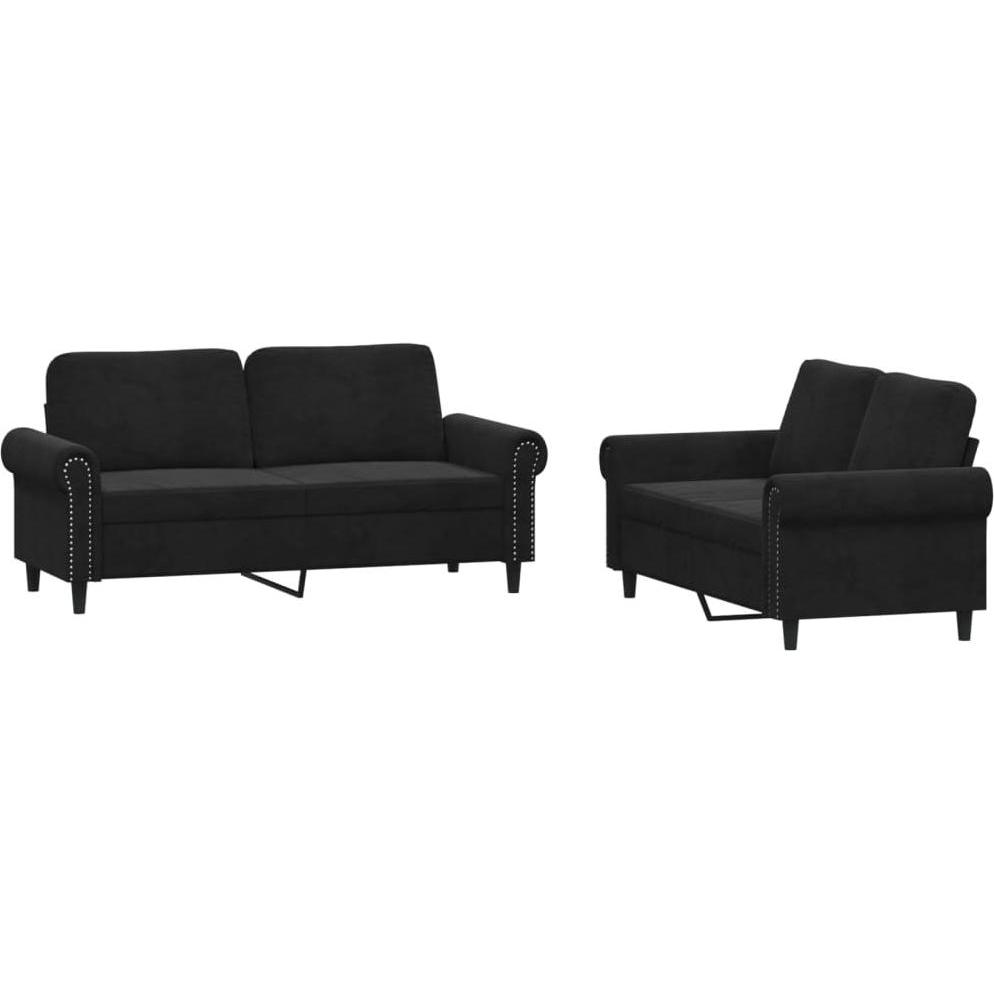 Thumbnail - VidaXL, Sofa, 10-tlg. Garten-Lounge-Set mit Kissen (2-Sitzer)
