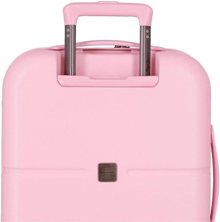 Actual product image Pepe Jeans Light Pink Suitcase Set with Wheels and TSA Lock