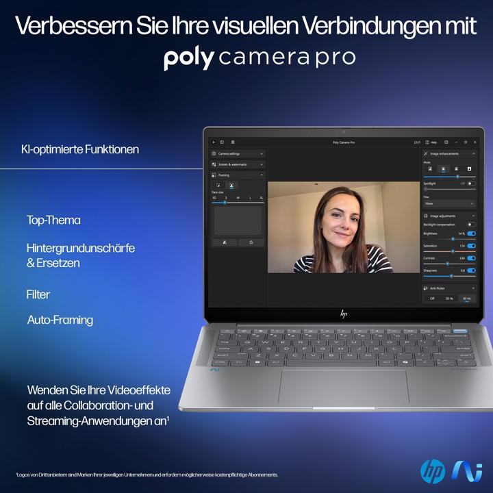 Actual product image HP 14-fd0190ng (14", 512 GB, 16 GB, DE, AMD Ryzen AI 9 365)