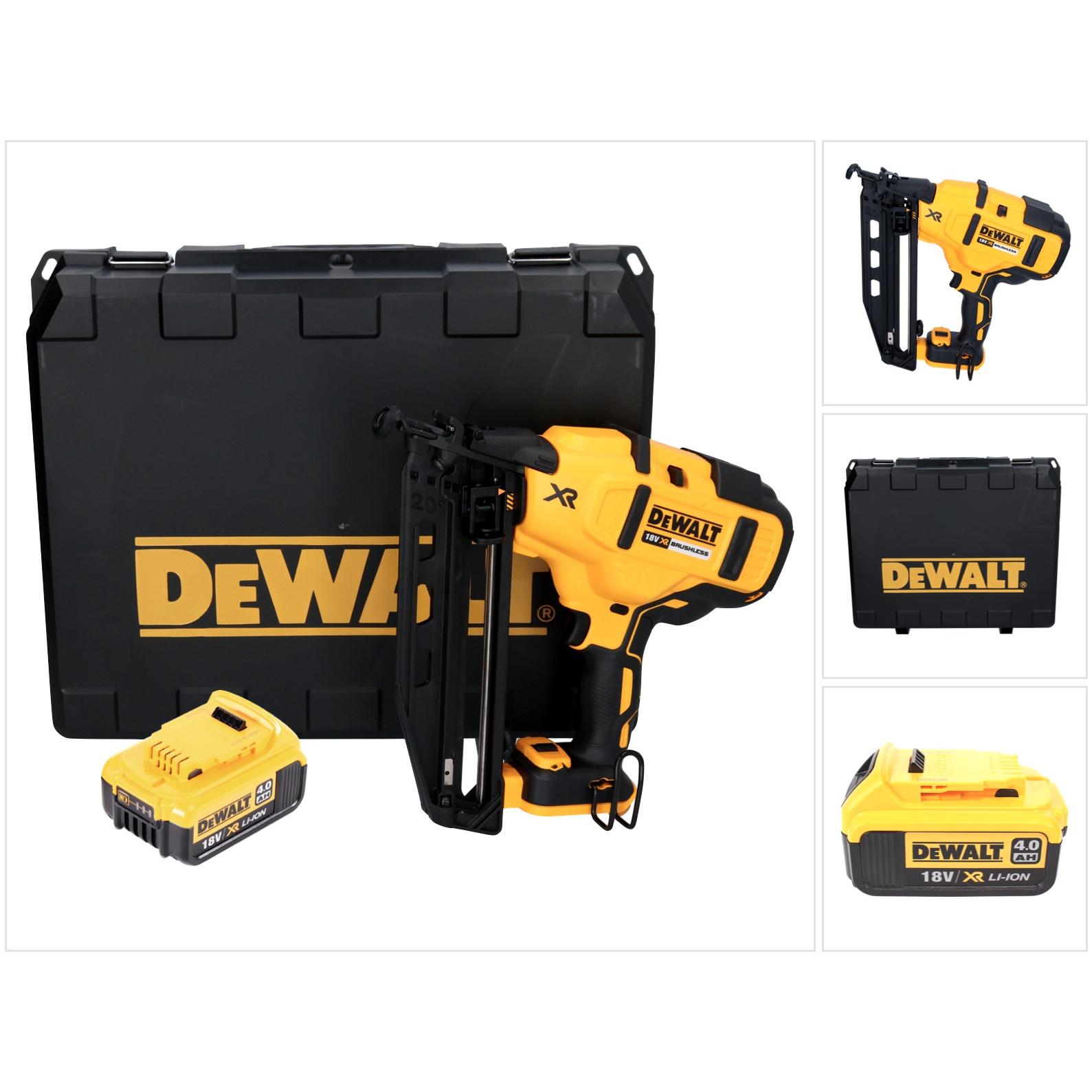 DeWalt, Tacker + Nagelpistole, DCN 660 N Akku Nagler 18V 32-63 mm Brushless + 1x Akku 4,0 Ah + Koffer - ohne LadegerÃ¤t