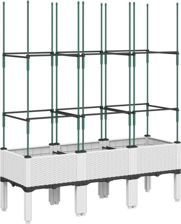 Image du produit vidaXL Bac à plantes avec treillis PP