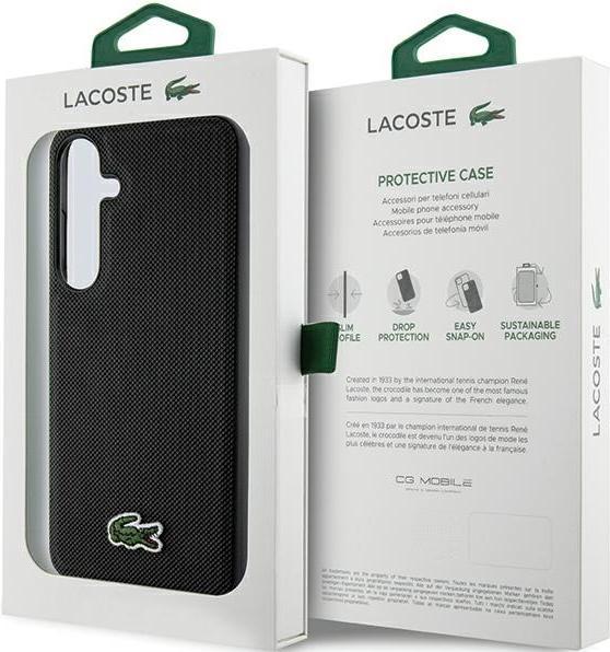 Image du produit Lacoste LCHMS24MPVCK S24+ S926 czarny/black hardcase Iconic Petit Pique MagSafe (Samsung Galaxy S24+)