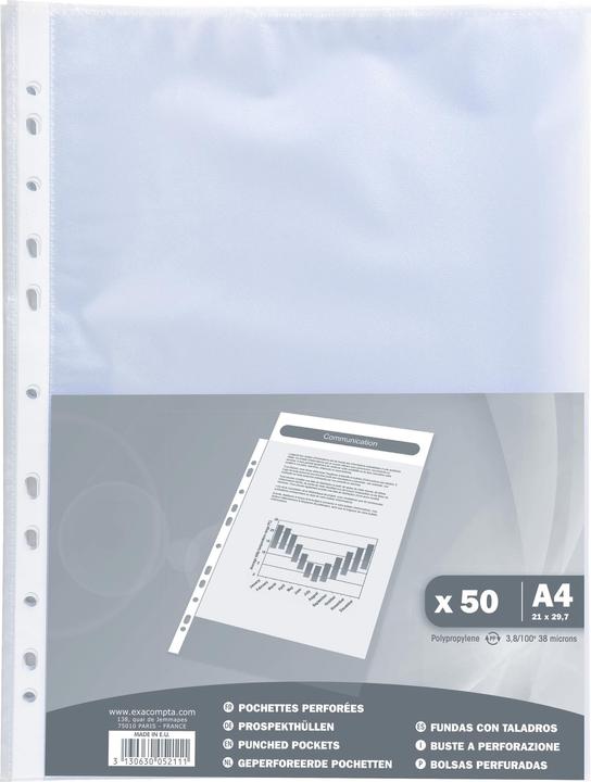 Immagine prodotto Exacompta Coperture e borse (A4, 50 x)