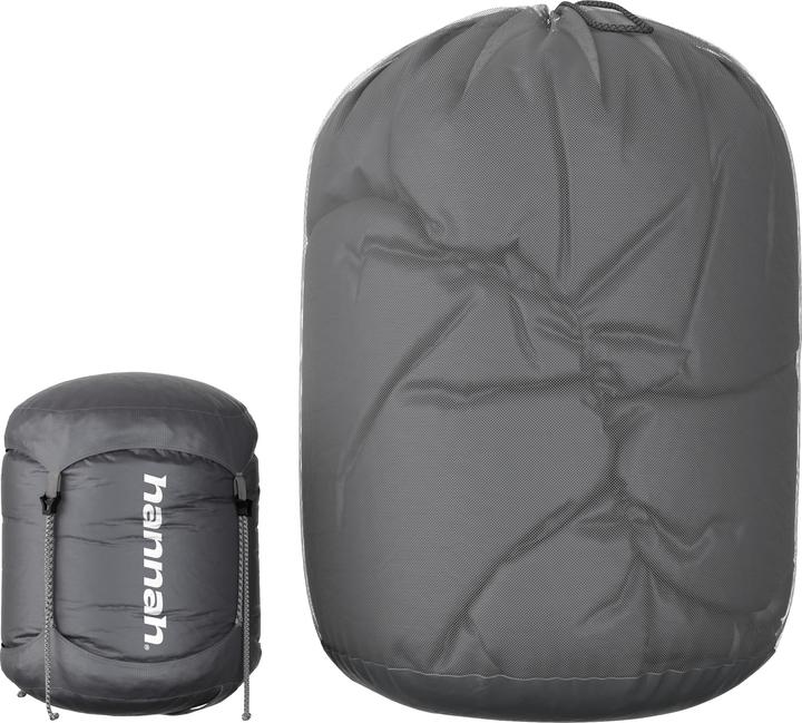 Actual product image Hannah Outdoor mummyslaapzak Loft 400 Ebony 195L lichtgewicht dons -17C - Grijs (210 cm)
