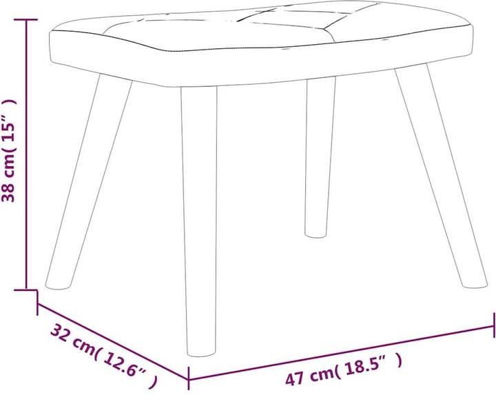 Immagine prodotto vidaXL Relaxsessel mit Hocker