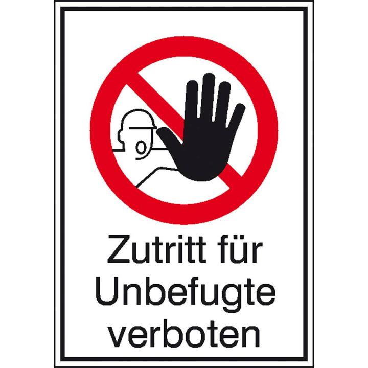SafetyMarking VerbotsKombischild Zutritt für Unbefugte verboten 26.