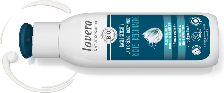 Produktbild Lavera Basis Sensitiv Bodymilk Reichhaltig Bio Aloe Vera & Bio Sheabutter (Körpercreme, 250 ml)