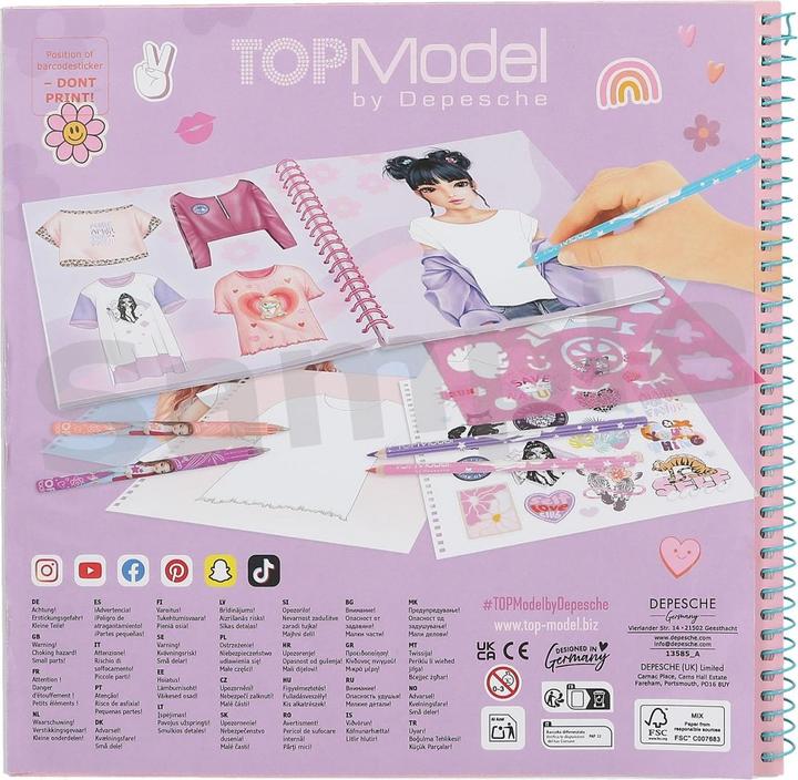 Actual product image Magni DEPESCHE TOPModel Malbuch T-Shirt Designer