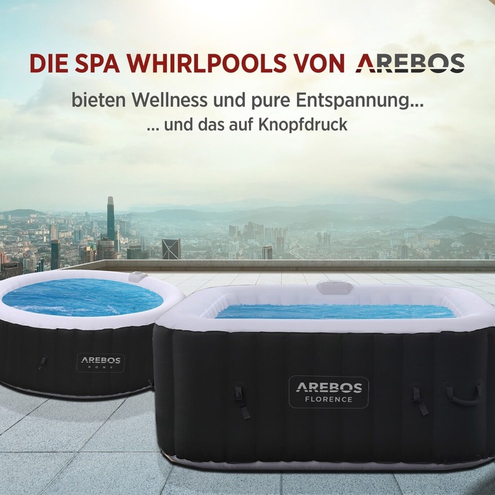 Produktbild Arebos Whirlpool aufblasbar (4 Pers.)