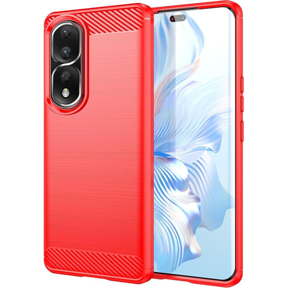 König Design Hülle Handy Schutz für Honor 90 Pro Case Cover Bumper Etuis Carbon Backcover Neu (OnePlus Nord 3), Smartpho...