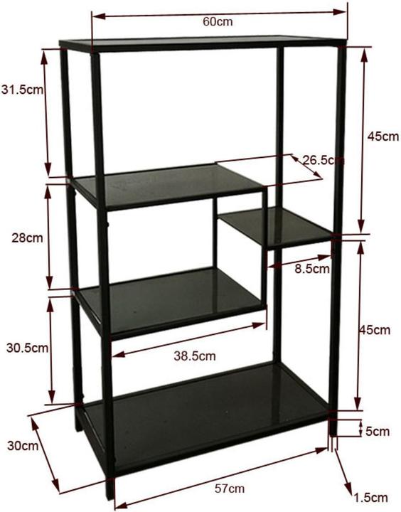 Immagine prodotto Kare Design Scaffale Loft Gold 100x60 (60 x 100 x 30 cm)