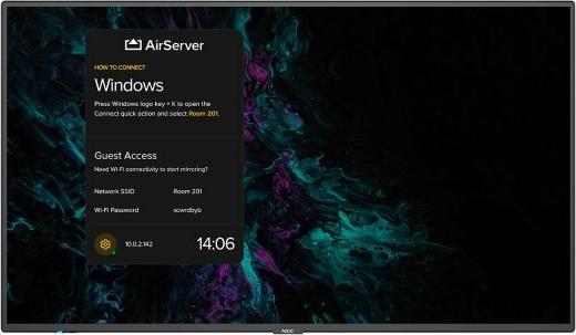Actual product image NEC MultiSync M861 AirServer (3840 x 2160 Pixels, 86")