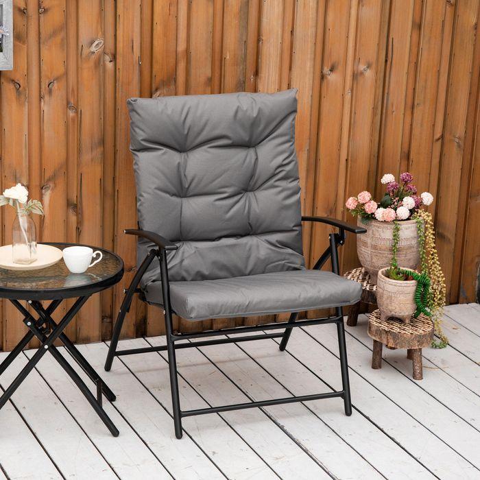 Actual product image Swisshandel24 Campingstuhl faltbarer Gartenstuhl mit Metallrahmen für Pool, Strand Grau