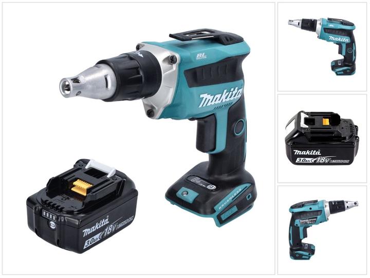 Produktbild Makita DFS 452 F1 Akku Schnellbauschrauber 18 V Brushless + 1x Akku 3,0 Ah - ohne Ladegerät (Bohrschrauber)