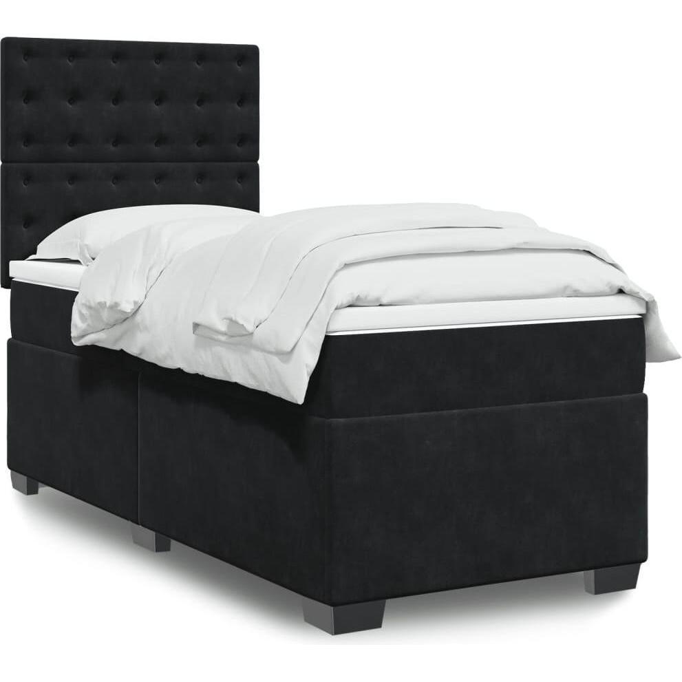 VidaXL, Bett, Bo x springbett mit Matratze 80 x 200 cm Samt (80 x 200 cm)