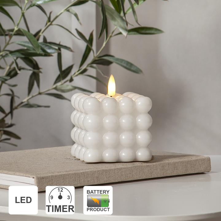 Produktbild Star Trading Bubble Kerze | LED Kerzen mit Timerfunktion | LED Kerzen flackernde Flamme | Bubble Ker (2 x)