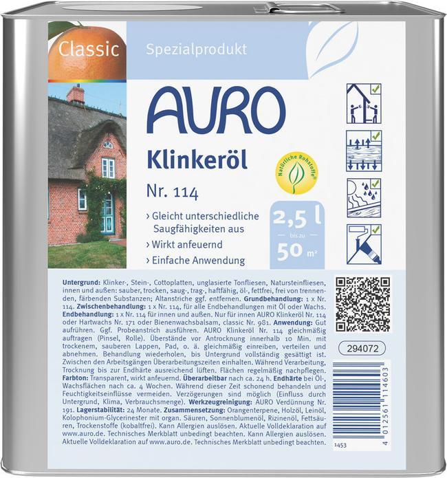 Immagine prodotto AURO Olio di clinker 114 (Trasparente, 2.50 l)