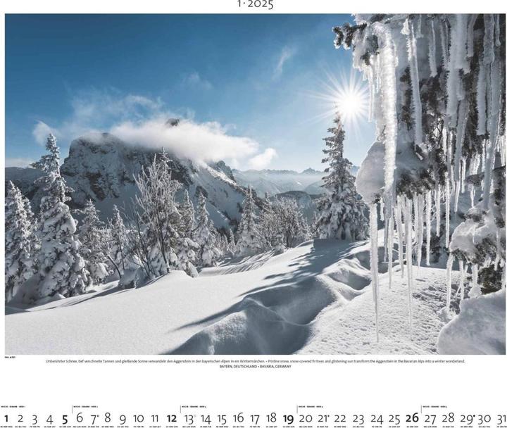 Immagine prodotto Paesaggio in luce 2025 - Calendario illustrato - Poster-calendario - 60x50 (50 x 60 cm, Copertina rigida, Tedesco)