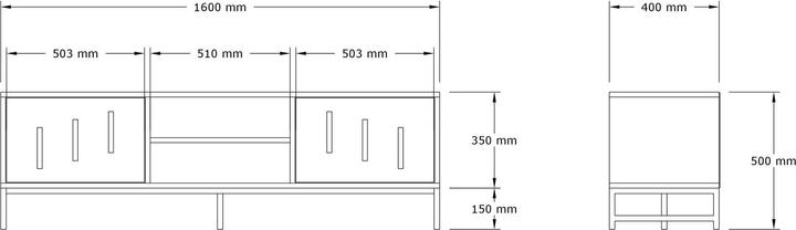 Produktbild Kalune Design Francisco (160 x 40 x 50 cm)