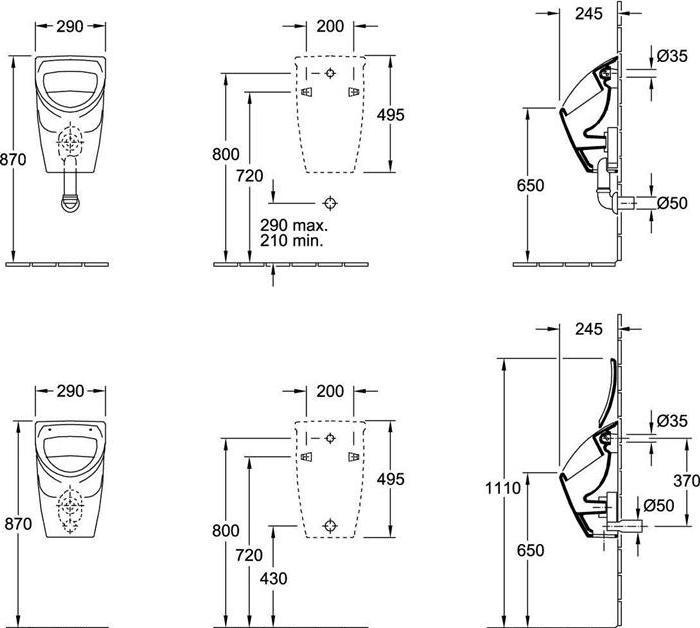 Actual product image Villeroy & Boch Urinal lid O.NOVO