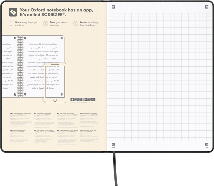 Produktbild Oxford Notizbuch "Signature", A5 (A5, Kariert, Harter Einband)