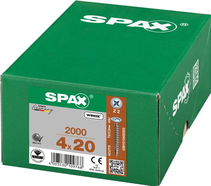 Produktbild Spax Rückwandschrauben PZ2 4,0x20 mm (1000 Schrauben pro Stück)