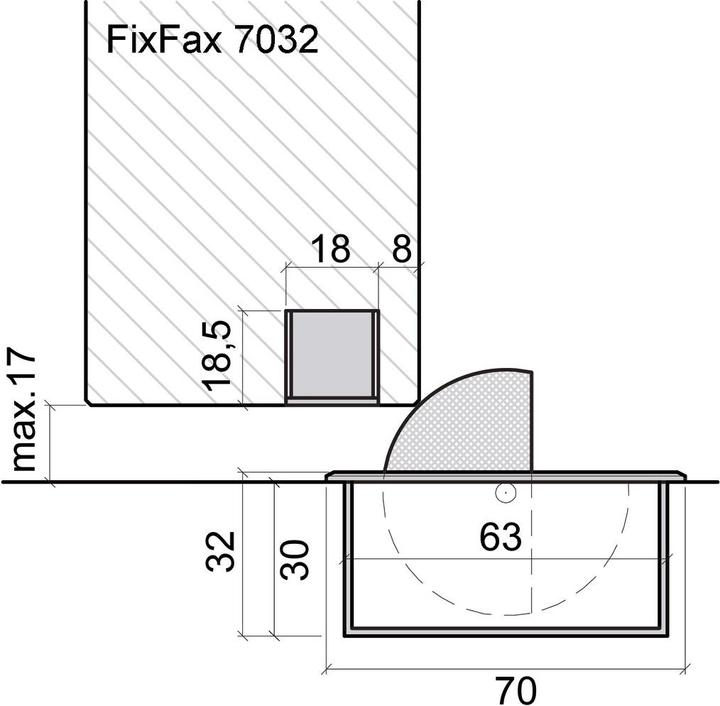 Produktbild Fixfax Bodentürpuffer 7032 (1 Stk.)