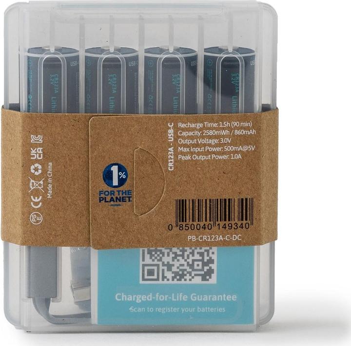 Produktbild Pale Blue Rechargeable battery (4 Stk., CR123A, 860 mAh)