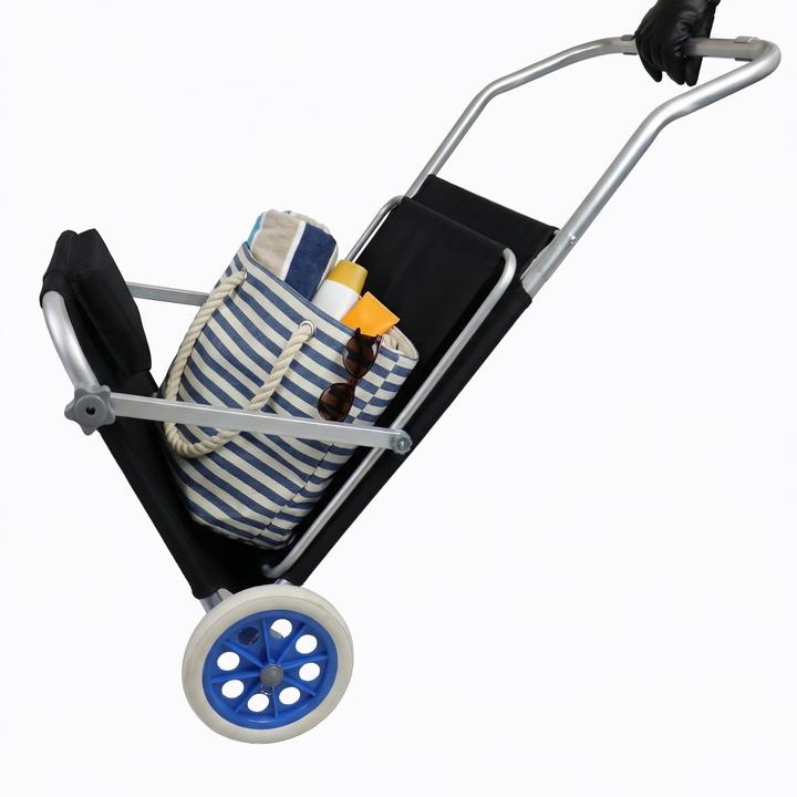 Actual product image VCM Sun lounger with wheels and sun canopy (165 cm)