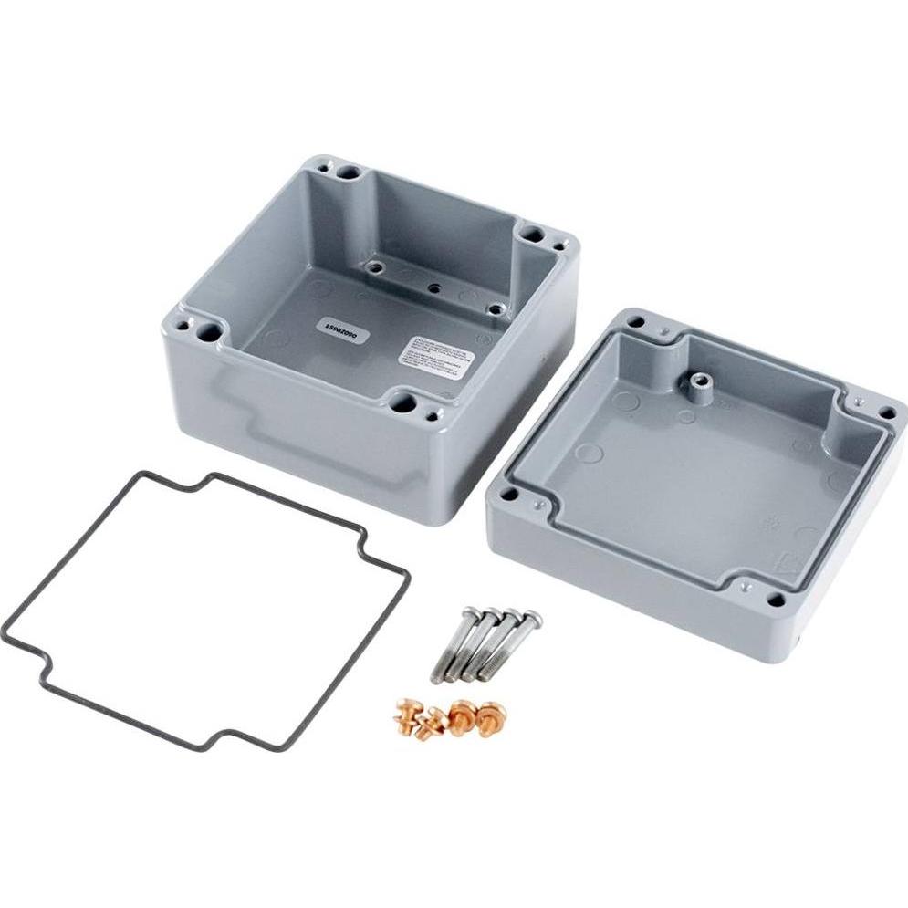 Hammond Metallgehäuse 1590 140x140x90mm Aluminium, Druckguss Grau IP68 (Gehäuse), Elektronikzubehör 