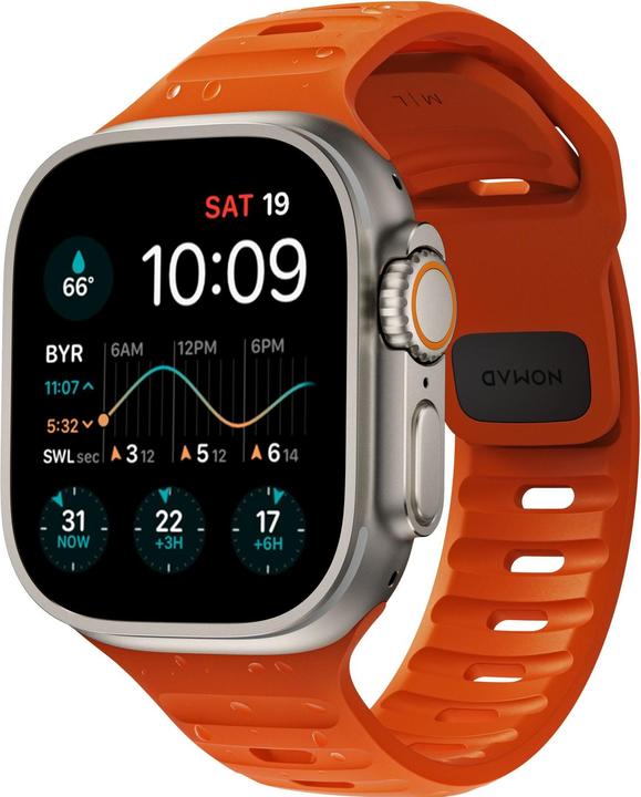 Nomad Sport Band 42/44/45/49mm Ultra (49 mm, Kunststoff, Fluoroelastomer, Gummi, Aluminium-Stift)