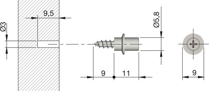 Actual product image Italiana Ferramenta Shelf support FLIPPER Eurobolt accessories, drill ø 3 mm, galvanised steel