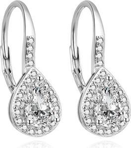 Agato Elegant silver earrings with zircons AGUC3496