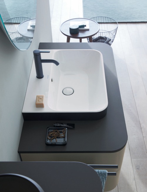 Actual product image Duravit Happy D.2 Plus Vanity unit for wall-mounted console, 1300x550 mm, 2 drawers, for furniture w (130 x 55 x 41 cm)