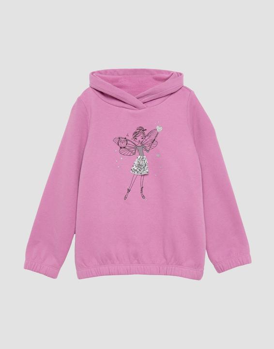S.Oliver Sweatshirt Wärmendes Sweatshirt mit Schalkragen und Glitzer-Artwork (98)