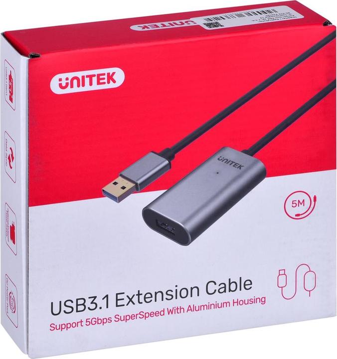 Produktbild Unitek Y-3004 USB Kabel USB 3.2 Gen 1 (3.1 Gen 1) USB A (5 m, USB 3.2 Gen 1)