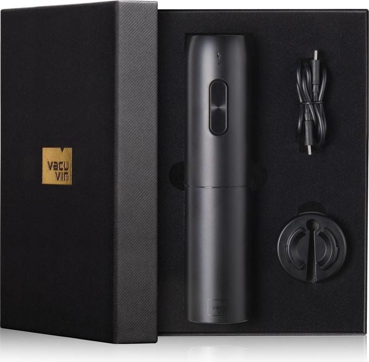 Actual product image Vacu Vin Vacuvin Korkenzieher Elektrischer Weinöffner Schwarz (Electric corkscrew)