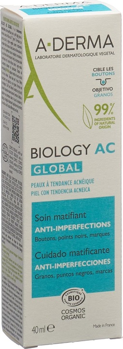A-Derma BIOLOGY AC Global Creme unreine Haut Creme (40 ml, Tagescreme)