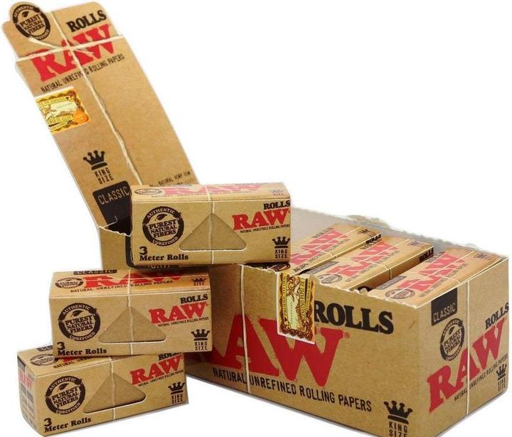 Actual product image RAW Classic Rolls King Size 3 m Box