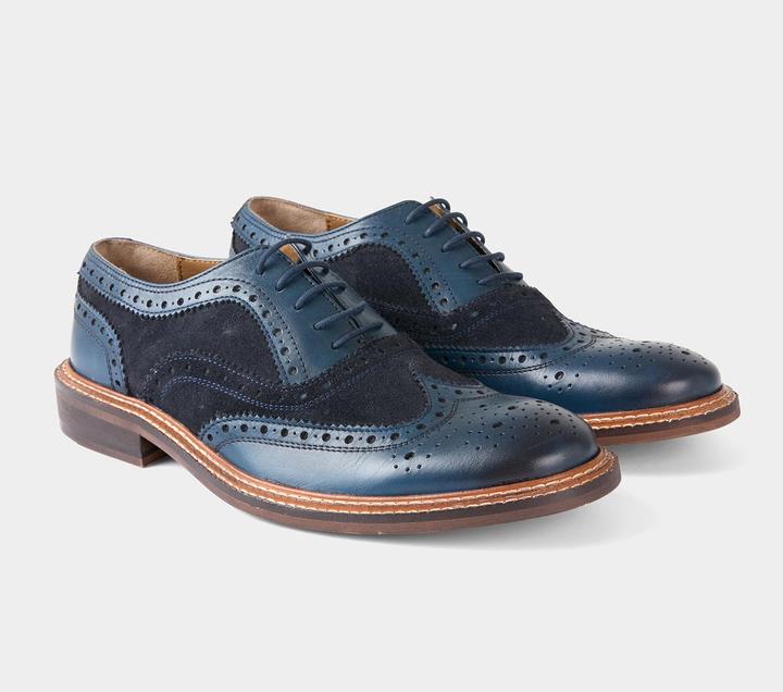 Image du produit Joe Browns Navy Leather Brogues (45)