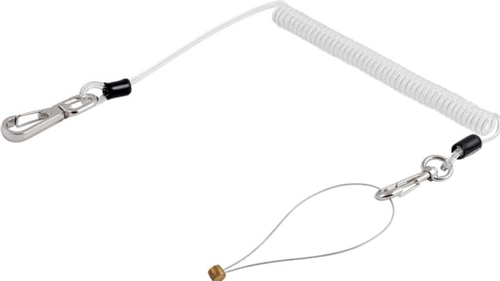 Actual product image Bahco Retractable safety line with spiral cord, with 1 mm wire loop